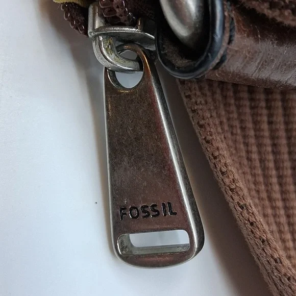 FOSSIL Vintage Key-Per Floral Crossbody Bag PVC Coated Textile Cow Leather - Picture 5 of 9